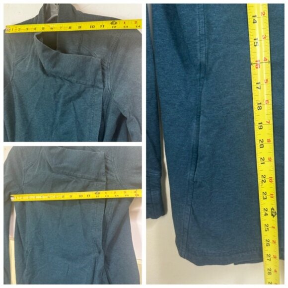 Lululemon Coast Wrap II Stretch Cotton Pockets French Terry Jacket Thumbholes 6 - Picture 12 of 16